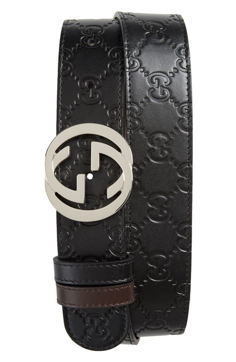 gucci logo buckle interlocking belt